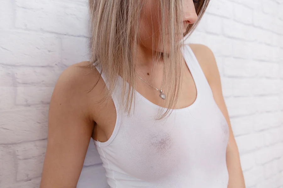 Slow Tease With Sandra Sky Soaking Her Top In Debut Video