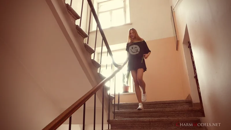 Amanda Soft Poses on the Steps video preview frame 10