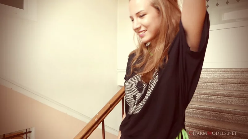 Amanda Soft Poses on the Steps video preview frame 8