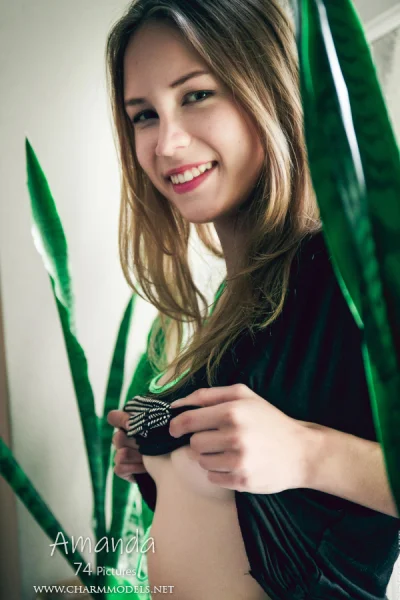 Amanda Erotic Glimpses on the Stairs Photo Cover