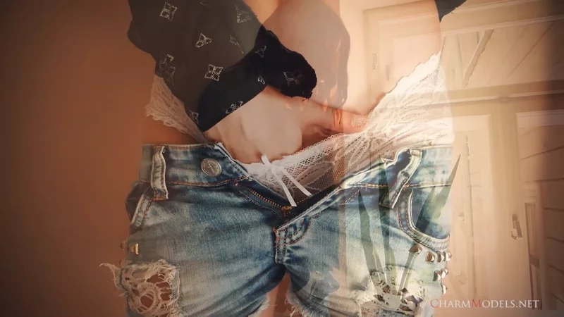 Karmena Opens Her Shirt In Stairway Light video preview frame 6