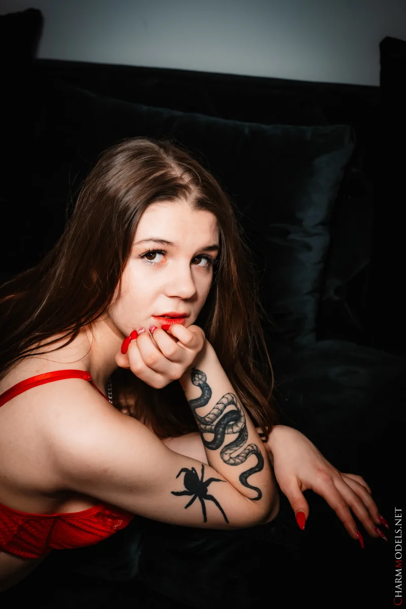 Ksenija Unveiled in Red Lingerie Preview picture 10