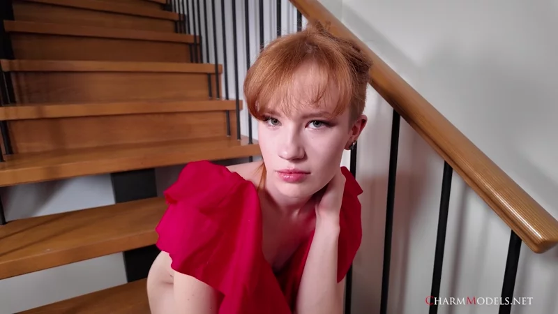 Vladislava Moves Softly in Red video preview frame 1