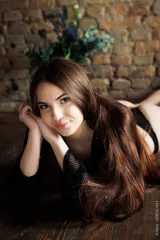 Perfect babe Adelina Syrena with string panties on the table Preview picture 9